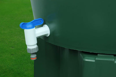 GASMIS Auslaufhahn für Regentonne, Kunststoff Ersatz-Hahn, Wasserhahn für Regenwassertonne, Regenfas