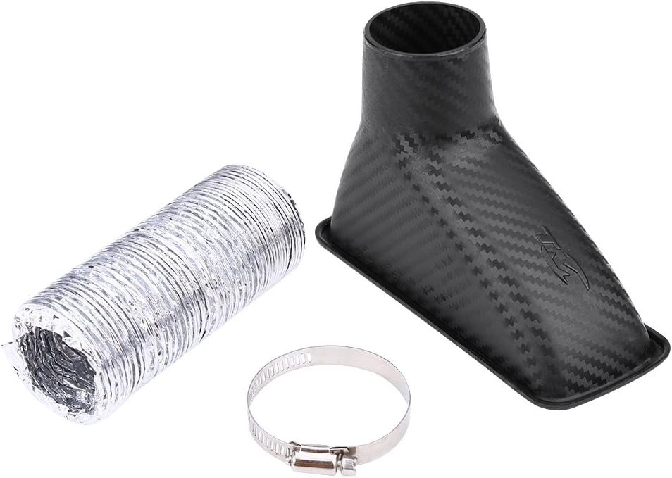 Lufttrichter-Kit Kohlefaser Universal Car Turbo Turbine Einlassrohr Lufttrichter Auto Luftansaugrohr