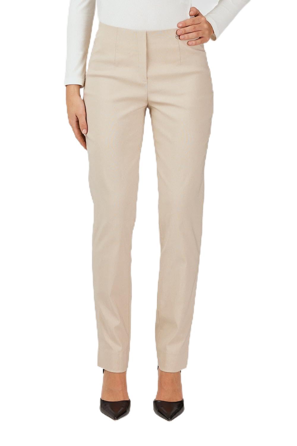 Robell Style Marie - Stoffhose Damen high Waist - Damenhose Power Stretch - Bengaline Stoff Hose mit