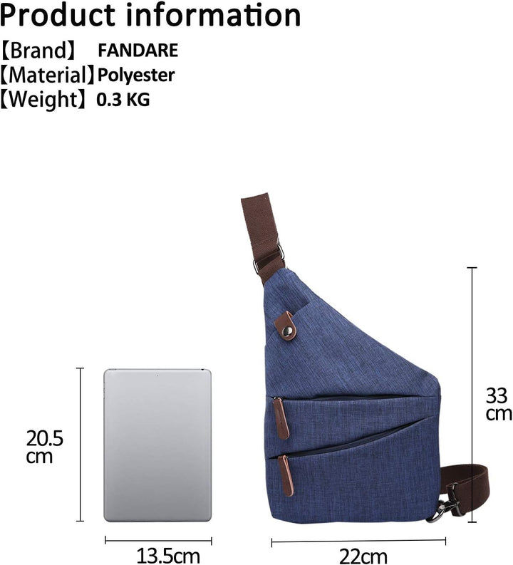 FANDARE New Sling Bag Umhängetasche Crossbody Bag Sport Party Reisen tragbar Umhängetasche Anti Thef
