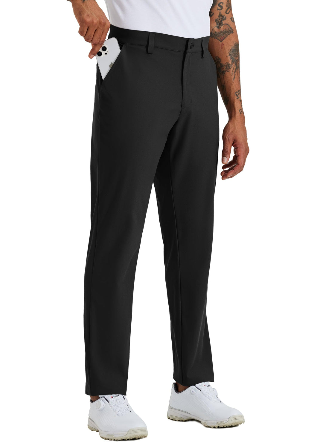 WILLIT Herren Hosen Stretch Stoffhose Lang Anzughose Freizeithose Leicht Einfarbig für Business Allt