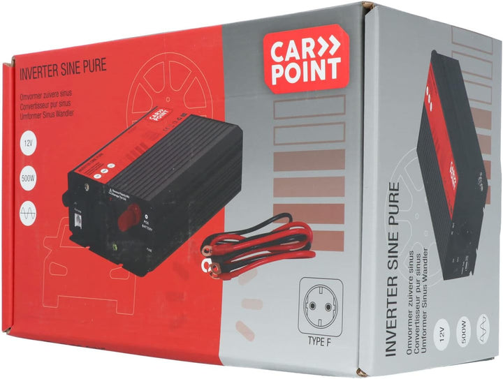 Carpoint Reiner Sinus Spannungswandler 12V>230V 500W, 500W