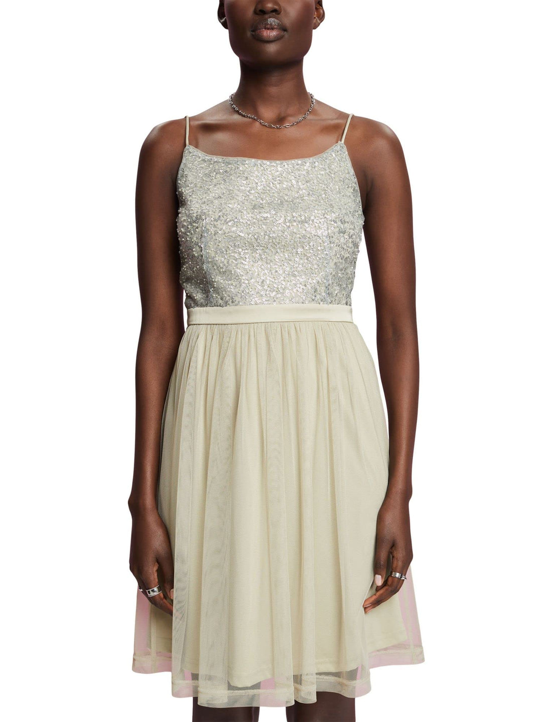ESPRIT Damen 033eo1e334 Kleid XL 335/Dusty Green, XL 335/Dusty Green