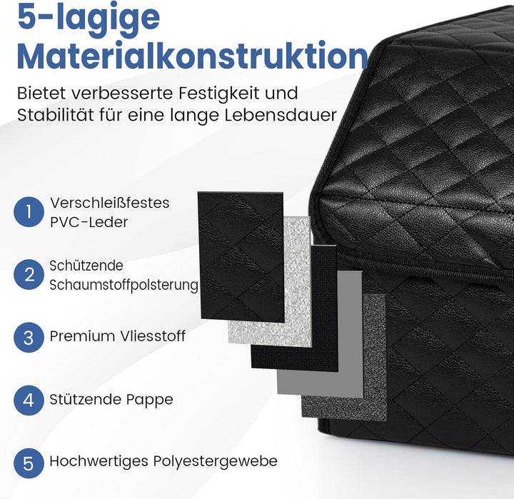 GYMAX Faltbarer Kofferraum Organizer, wasserdicht & verschleissfest, Auto Kofferraum mit grosses Fas