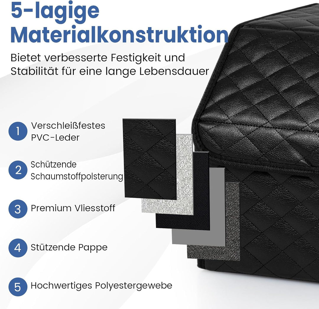 COSTWAY Auto Kofferraum mit Deckel, 51 L Kofferraum-Organizer faltbar, SUV Limousine Aufbewahrungsbo