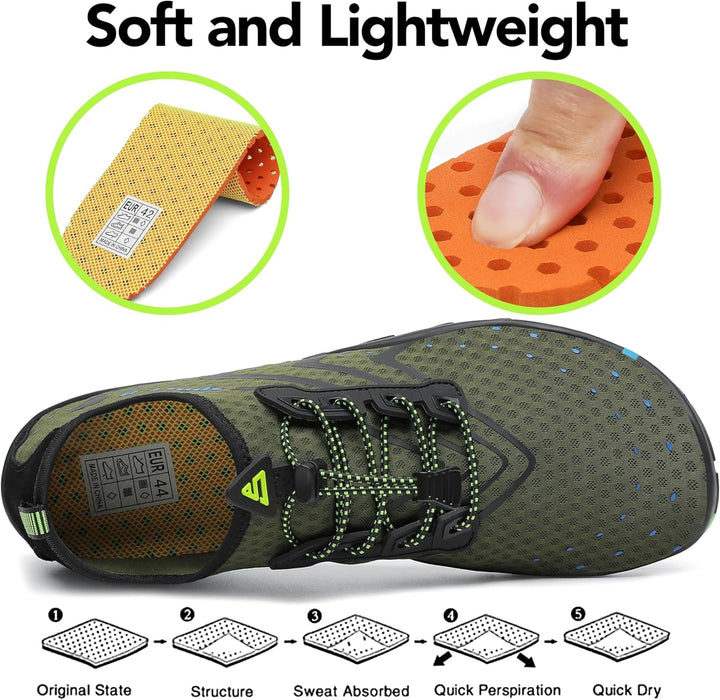 SAGUARO Badeschuhe Strandschuhe Aquaschuhe Wasserschuhe Surfschuhe Schwimmschuhe für Damen Herren Ki