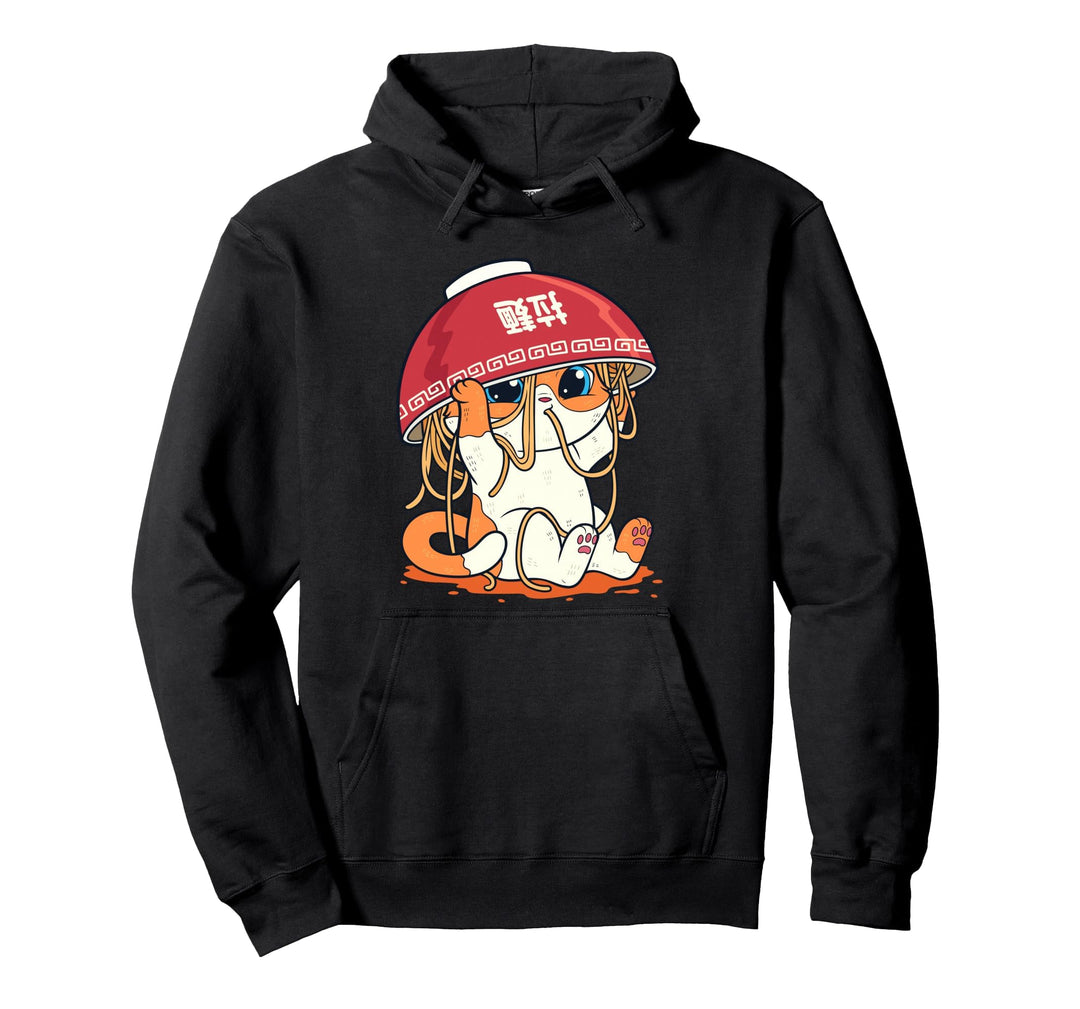 Kawaii Niedliche Anime Katze Mädchen Otaku Japanische Ramen Pullover Hoodie