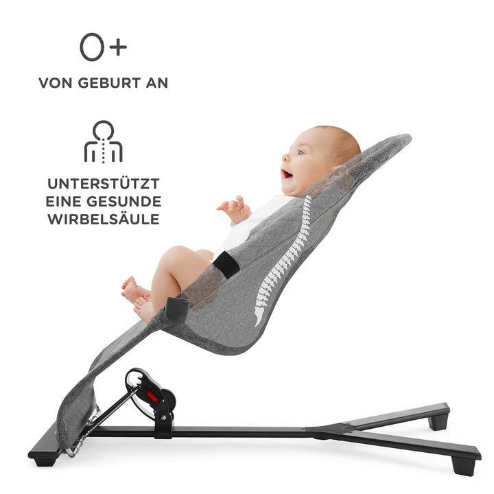Kinderkraft Babywippe MIMI, Spielbügel mit 2 Spielzeuge, verstellbare Rückenlehne, Weiches Material,