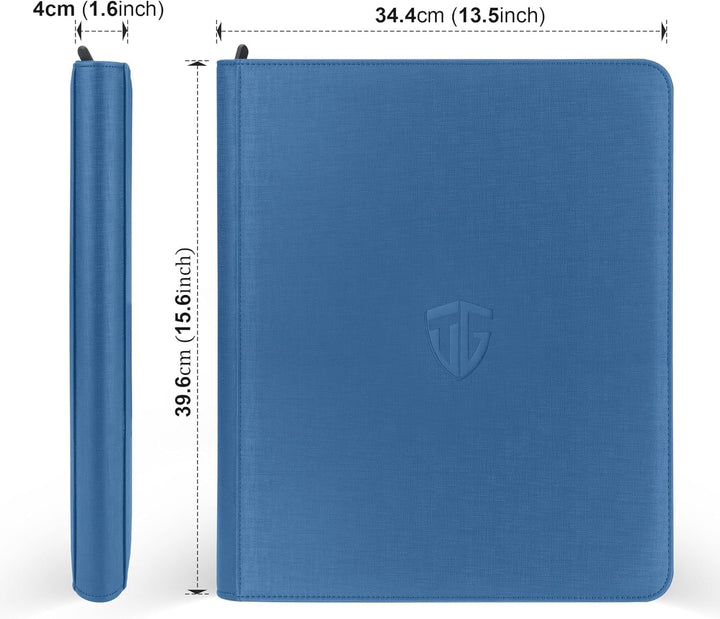 TCGUARD Toploader Sammelkarten Album für 216 Toploader, 9 Fächer Toploader Binder mit Hüllen für 3"x