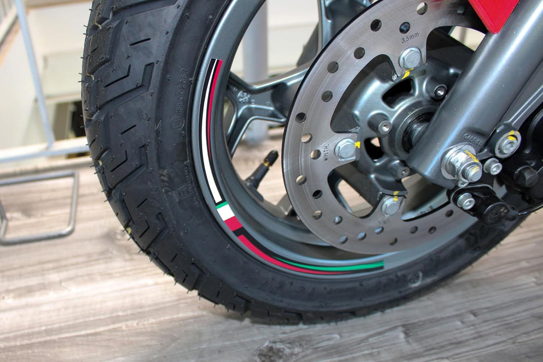Tankpad Felgenrand Aufkleber Set 12 Zoll passend für Vespa GTS 125 + GTS Super 125 X710128 Classic F
