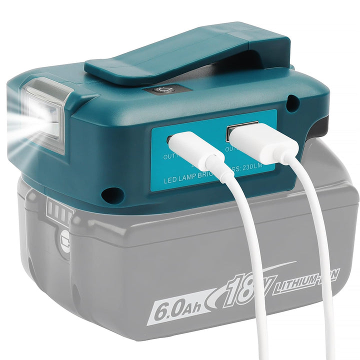 QUPERR - Adp05 Power Source Battery Adapter Arbeitslichtkonverter für Makita 14,4 V & 18 V Akku mit
