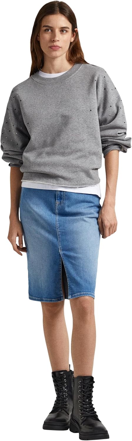 Pepe Jeans Herren Caroline Sweatshirt XS Grau (Grey Marl), XS Grau (Grey Marl)