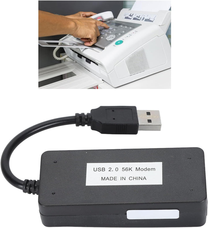 Externes USB-56K-DFÜ-Faxdatenmodem mit RJ11-Kabel für 98/2000/XP/Vista, für 11/10/8/7, 32/64 Bit, fü