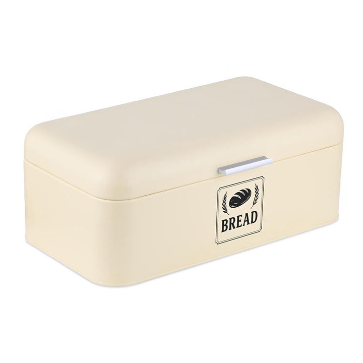 Relaxdays Brotkasten, Brotbox mit Deckel & Griff, HBT: 17x42x24 cm, Brot aufbewahren, Brotkiste Retr