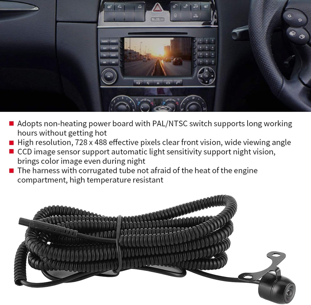 Auto-CCD-Kamera, Mini-Frontkamera, universeller CCD-Bildsensor, Nachtsicht, wasserdicht, mit PAL/NTS