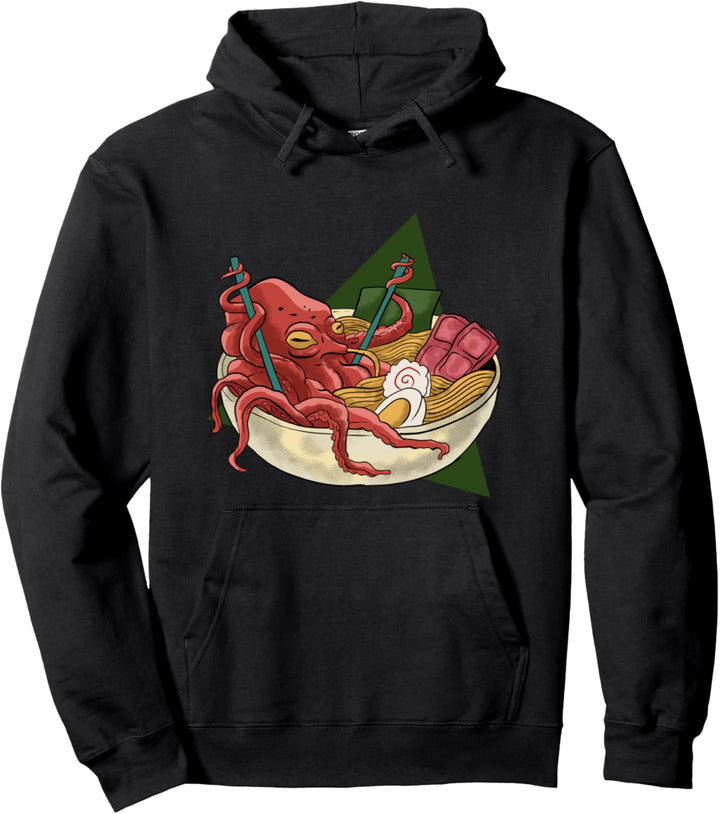 Ramen Tintenfisch Oktopus Pullover Hoodie
