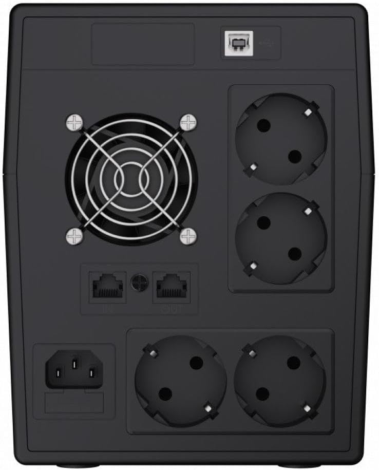 Green Cell 1500VA 900W Überspannungsschutz, schwarz, UPS04, Multicolor