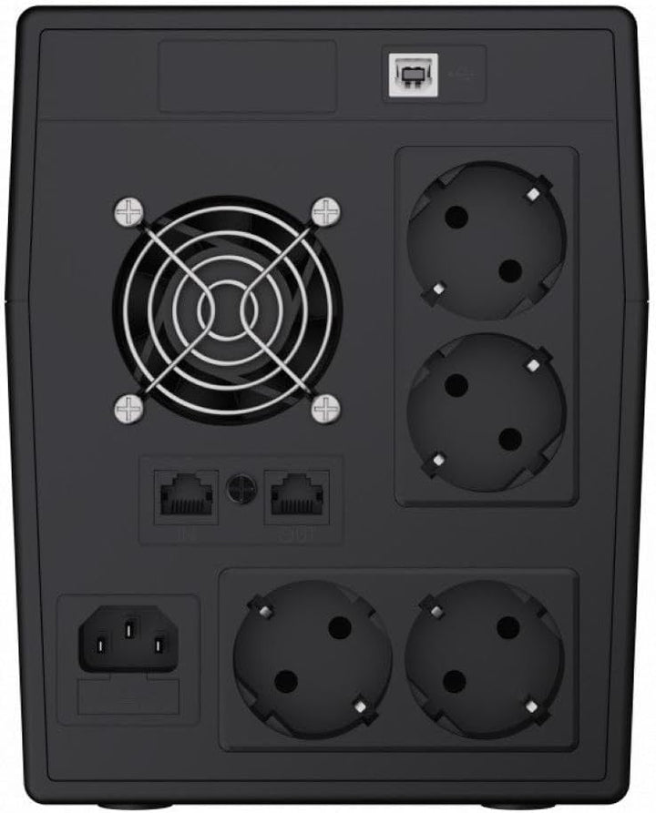 Green Cell 1500VA 900W Überspannungsschutz, schwarz, UPS04, Multicolor