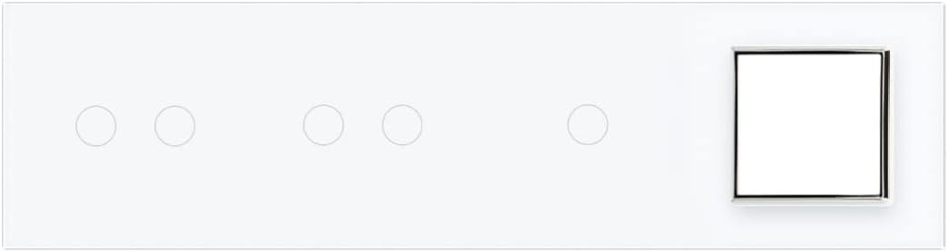 LIVOLO Glasblende 4Fach für Lichtschalter & Steckdose VL-C7-C2/C2/C1/SR-11 Weiss