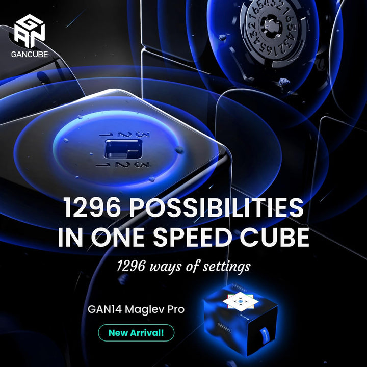 GAN14 Maglev Pro Zauberwürfel Magnetisch 3x3, Magic Speed Cube mit Pro Level Anti-POP & Anpassbarem