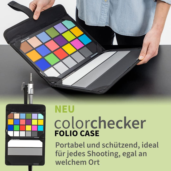 Calibrite ColorChecker Folio – Schutztasche für Farbkarte, Schwarz Folio-Tasche, Folio-Tasche