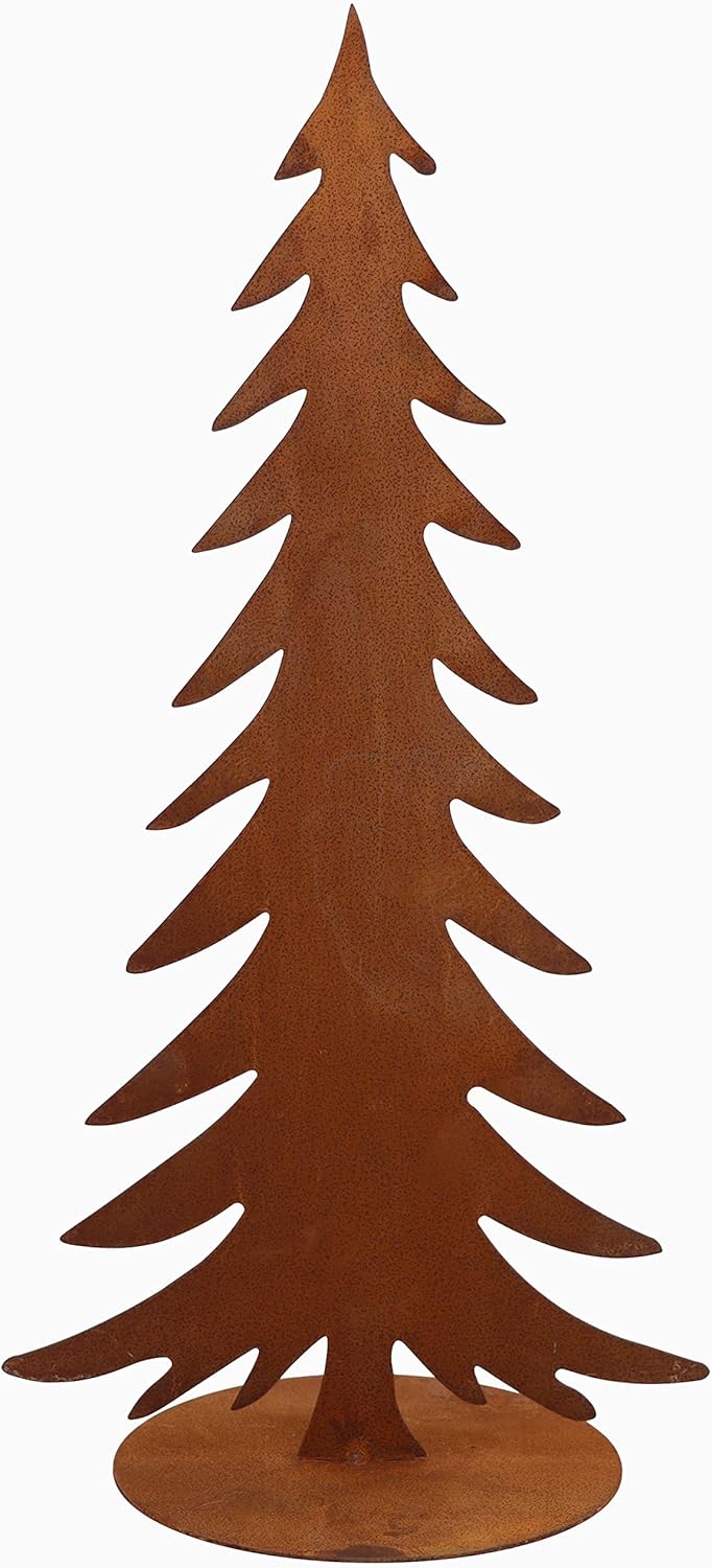 Rostikal Weihnachten Deko Tannenbaum 50 cm Weihnachtsdeko aussen Gartendeko Rost Höhe: 50 cm, Höhe: