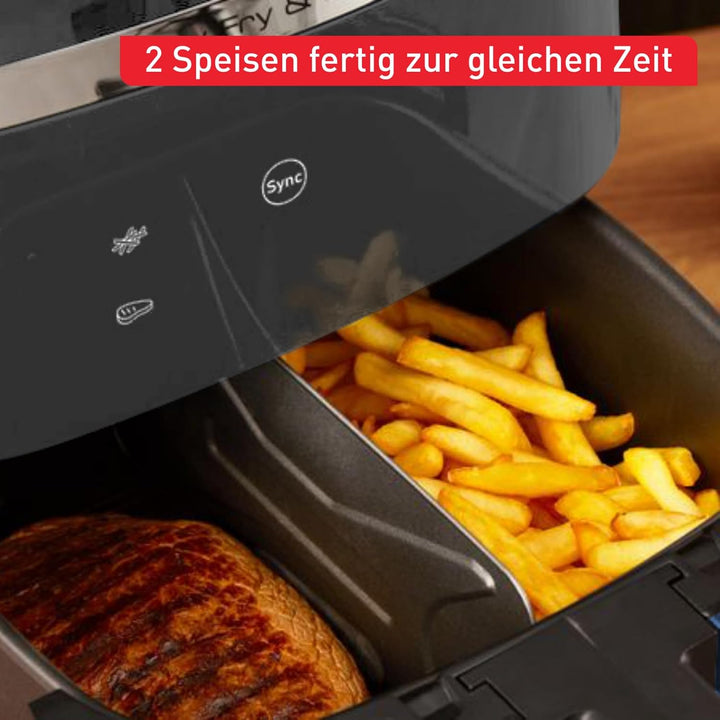 Tefal EY8014 Easy Fry &amp; Grill XXL Heissluftfritteuse, 6,5 L Fassungsvermögen, 2-in-1 Technologie, ze