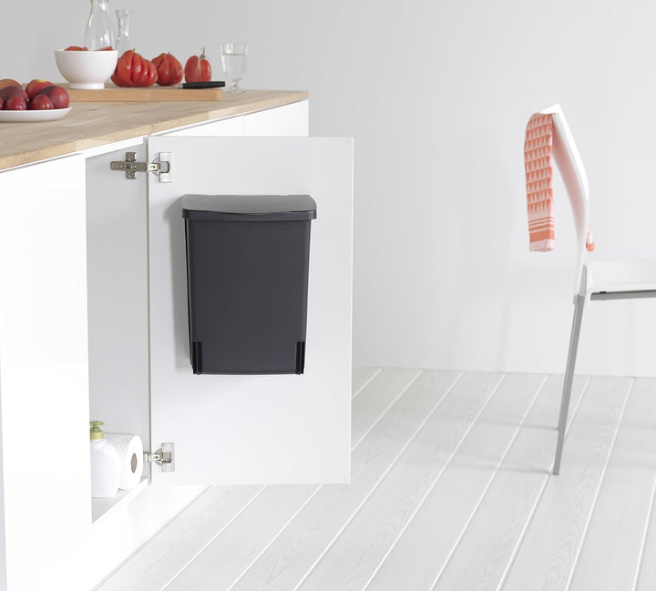 Brabantia 395246 Einbau Mülleimer, 10 Liter schwarz, Single