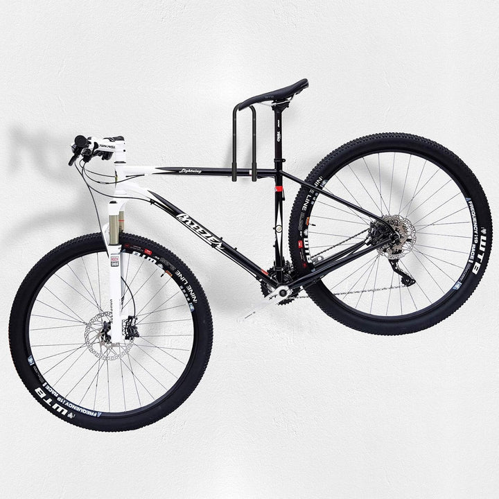 WELLGRO 2er Set Wand Fahrradhalter inkl. Metallschrauben und Dübel - Haltebügel mit Gummiummantelung