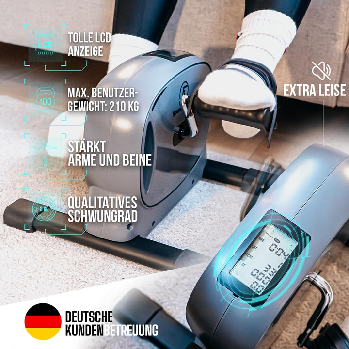 Arm- und Beintrainer, Mini-Heimtrainer, Bewegungstrainer, Training im Home-Office, mit Trainingsdisp