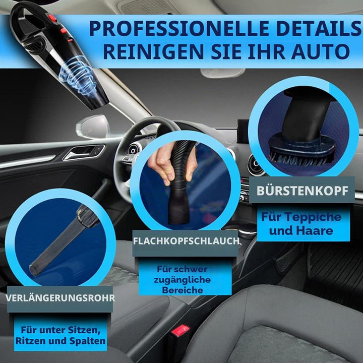 Handstaubsauger, Kabellos Handstaubsauger Akku, 9000PA Mini Autostaubsauger USB Aufladbar Tragbar Le
