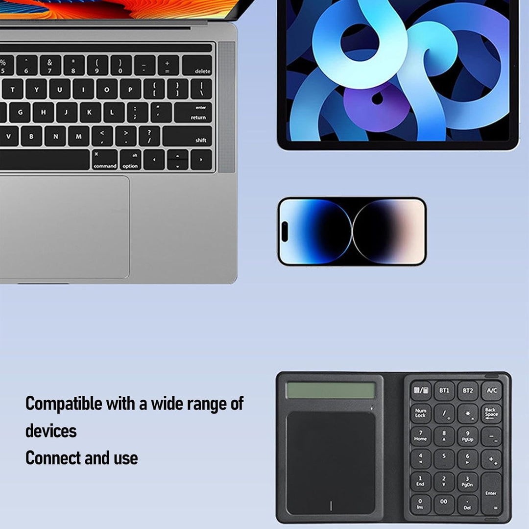 3 in 1 Bluetooth, Nummernpad, 23 Tastendrafnummernpad mit Num -Sperrschliessung tragbar. Grosse Touc
