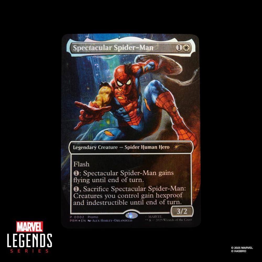 Hasbro Marvel Legends Series Magic: The Gathering Spider-Man mit Kampfspuren, Action-Figur Plus Exkl