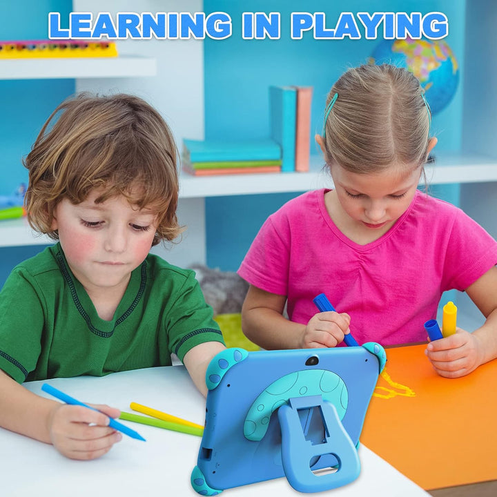 Ascrecem Kinder Tablet 7 Zoll Android Tablet für Kinder mit WiFi Dual Kamera Bluetooth,Kindersicheru
