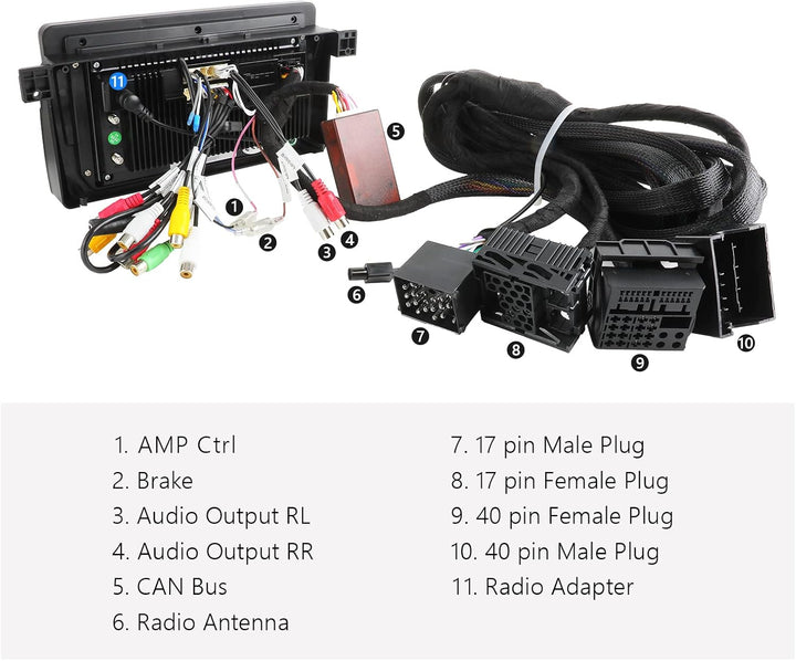 Eonon 5,5 m Verlängerungskabel Autoradio (Q50PRO, Q50SE, E46A12S, E46A12, Q49PRO, Q49SE, E39A12S, E3