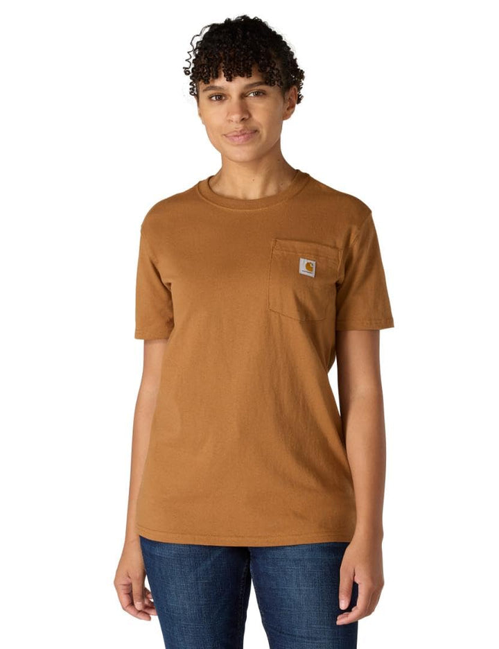 Carhartt Loose Fit Heavyweight Short-Sleeve K87 Pocket T-Shirt, Braun