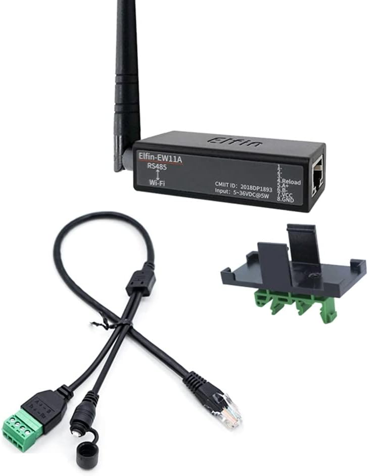 Jevina RS485 to WiFi Converter -EW11A-0 Modbus Protocol Data Transfer via WiFi, Supports 802.11bgn