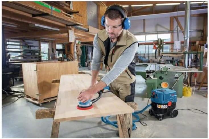 Bosch Professional Exzenterschleifer GET 75-150 (750 W, Schleifteller-Ø: 150 mm, in L-BOXX) + 1x Exp