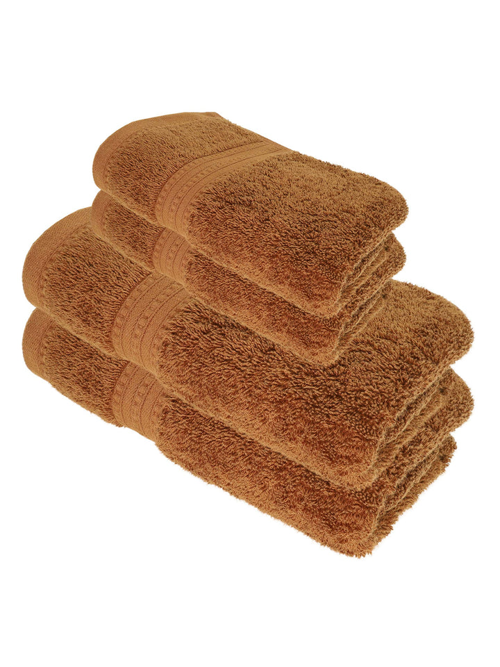 Julie Julsen Bio Duschtuch-Set 4 TLG. 2 Dusch- 2 Handtücher Schokobraun 100% Baumwolle Frotte 550g/m