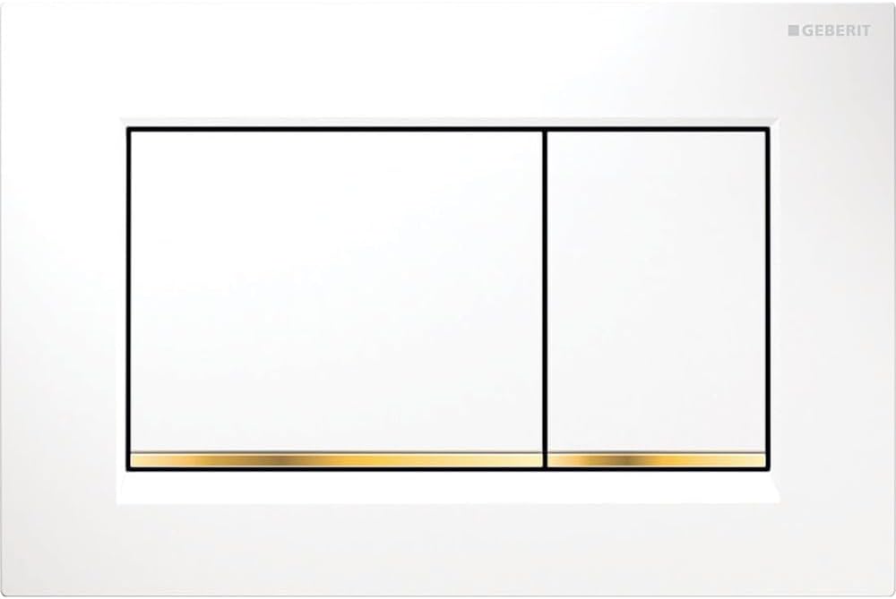 geberit-bouton Schieber 115,883. KK. 1 sigma30 Doppel Jagd weiss/gold/weiss