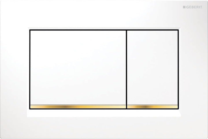 geberit-bouton Schieber 115,883. KK. 1 sigma30 Doppel Jagd weiss/gold/weiss