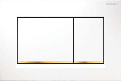 geberit-bouton Schieber 115,883. KK. 1 sigma30 Doppel Jagd weiss/gold/weiss