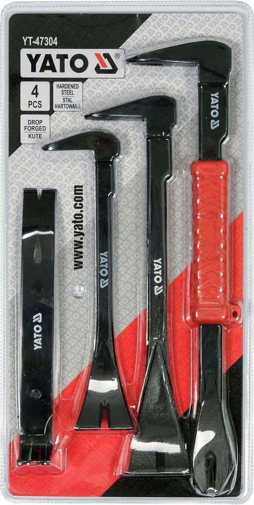 4 Tlg Set Stemmeisen Brechstange Nageleisen Brecheisen Kuhfuss Hebeleisen Satz 180 200 250 300 mm