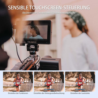 Feelworld F6 Plus V2 5.5 Zoll DSLR Kamera Field Monitor Touch Screen HDR 3D Lut Wellenform Small Ful