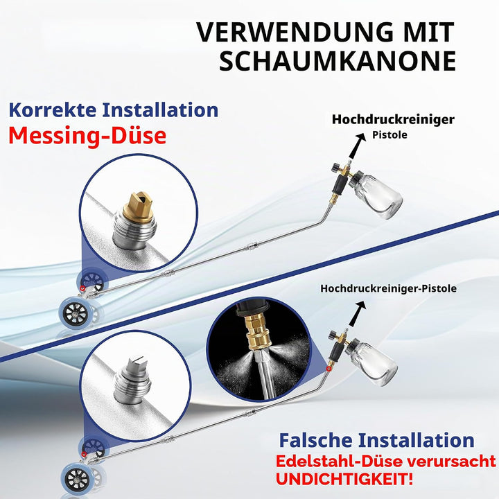 M MINGLE 40,6 cm Unterbau-Unterlegscheibe mit Schneeschaumlanze, kompatibel mit Kärcher K-Serie, K2,