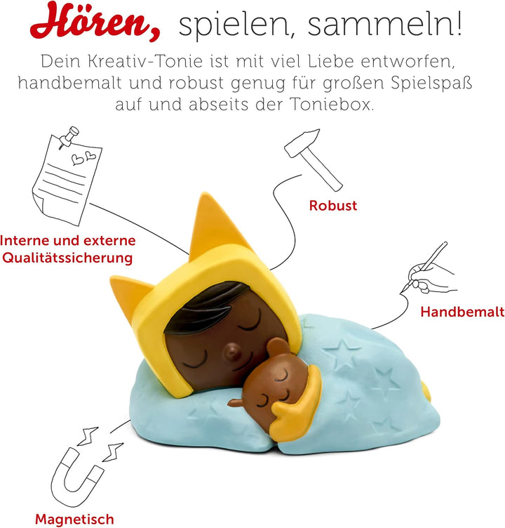 tonies Hörfigur für Toniebox, Kreativ Sleepy zum Selbstbespielen, bis zu 90 Minuten Speicher für eig