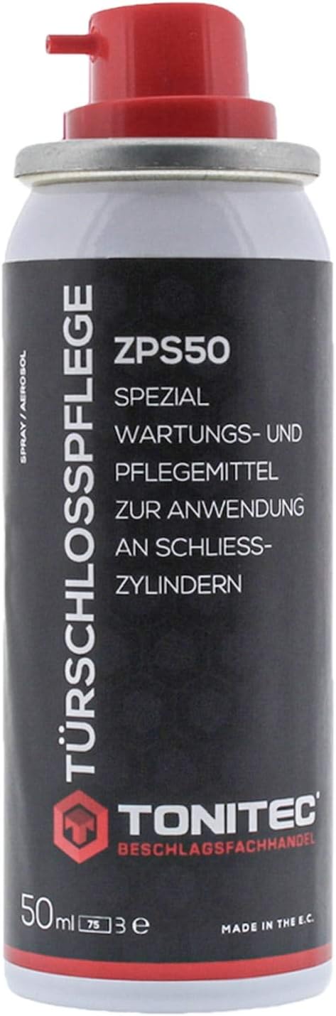 ToniTec Set aus einem Abus Türschloss Schliesszylinder A93K mit Knauf + ToniTec Schloss Pflegespray