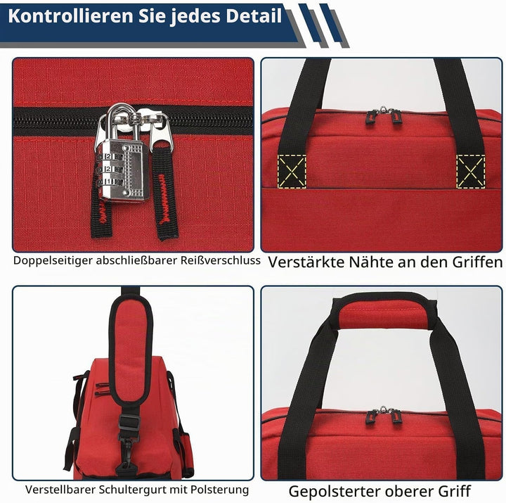 Kleine Sporttasche mit Nassfach - 35×20×20cm Handgepäck, Mini Duffle Bag mit Mehreren Fächern für Sp