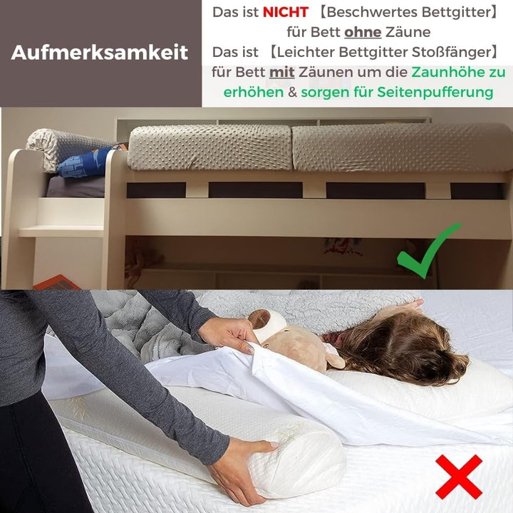 Wonder Space Bettkantenschutz für Kinderbetten, Bettgitter Polsterung Stossstange - Anti-Kollision |