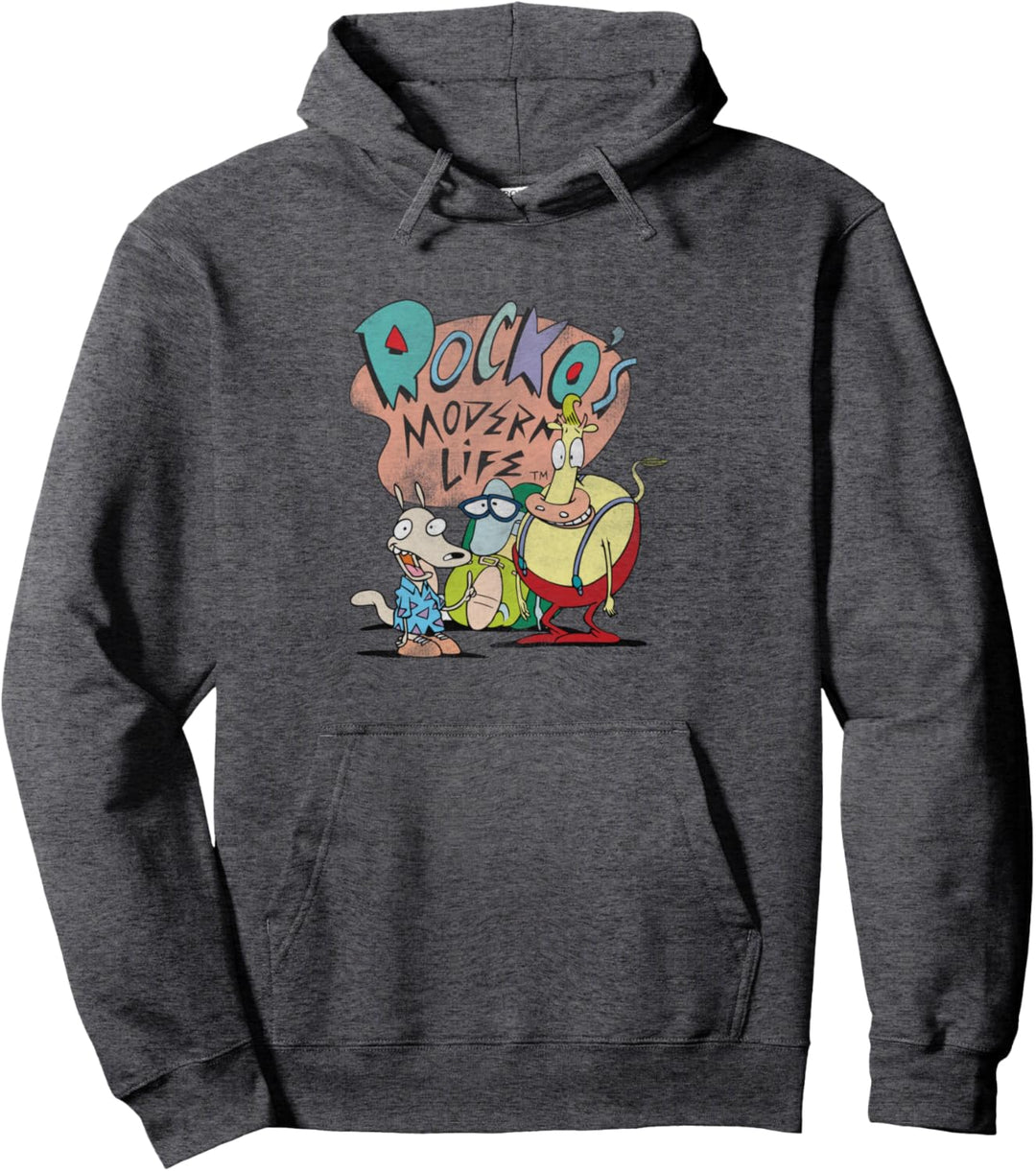 Rocko's Modern Life Group Title Vintage Pullover Hoodie